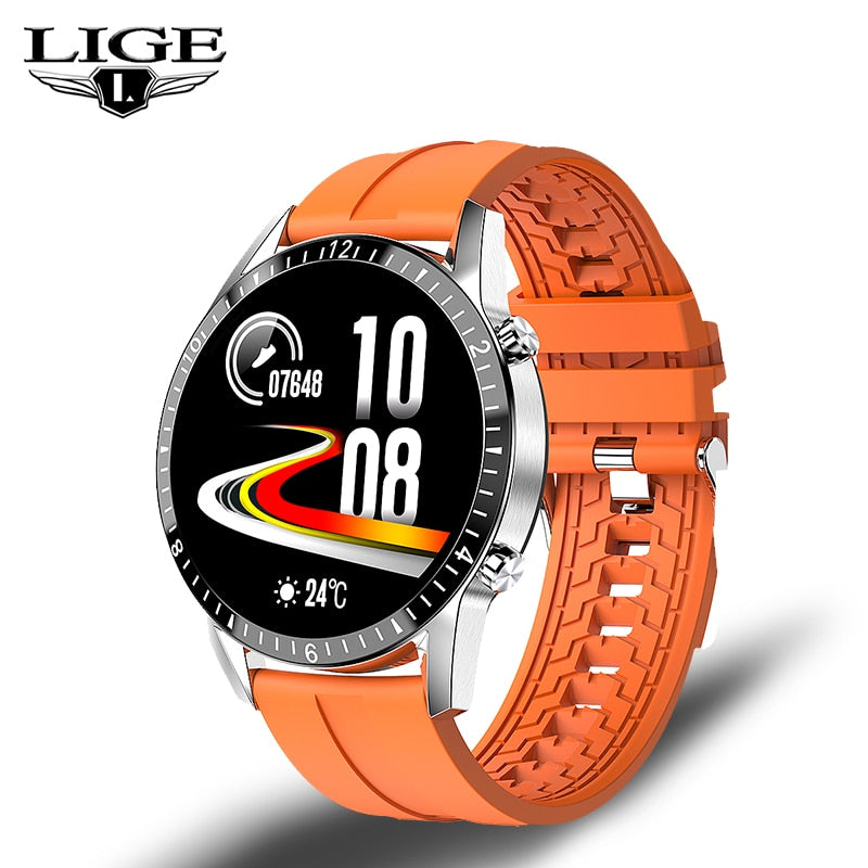 LIGE Smart watch Heart rate Blood pressure IP68 waterproof sports Fitness watch