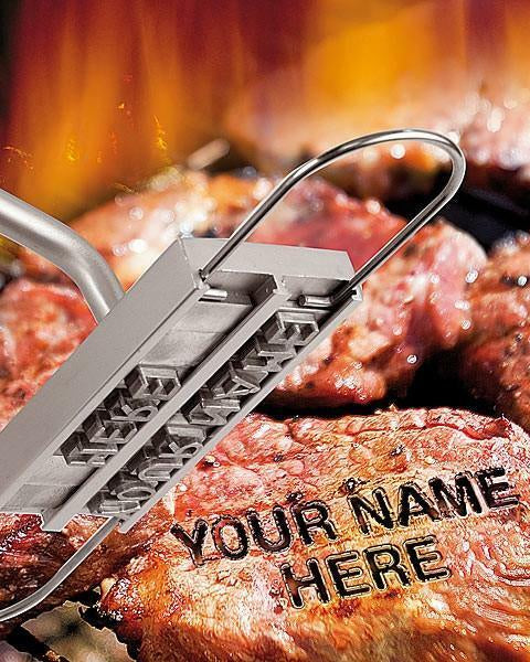 BBQ Barbecue Branding Iron Signature Name Marking Stamp Tool Meat Steak Burger 55 x Letters and 8 spaces