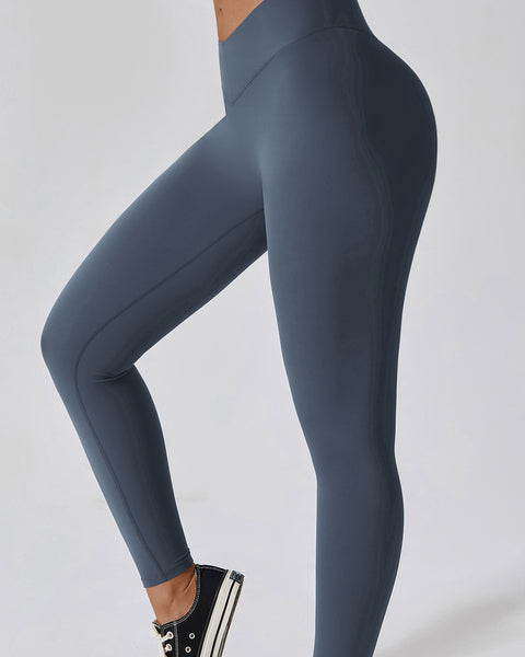 Slim Fit Wide Waistband Sports Leggings