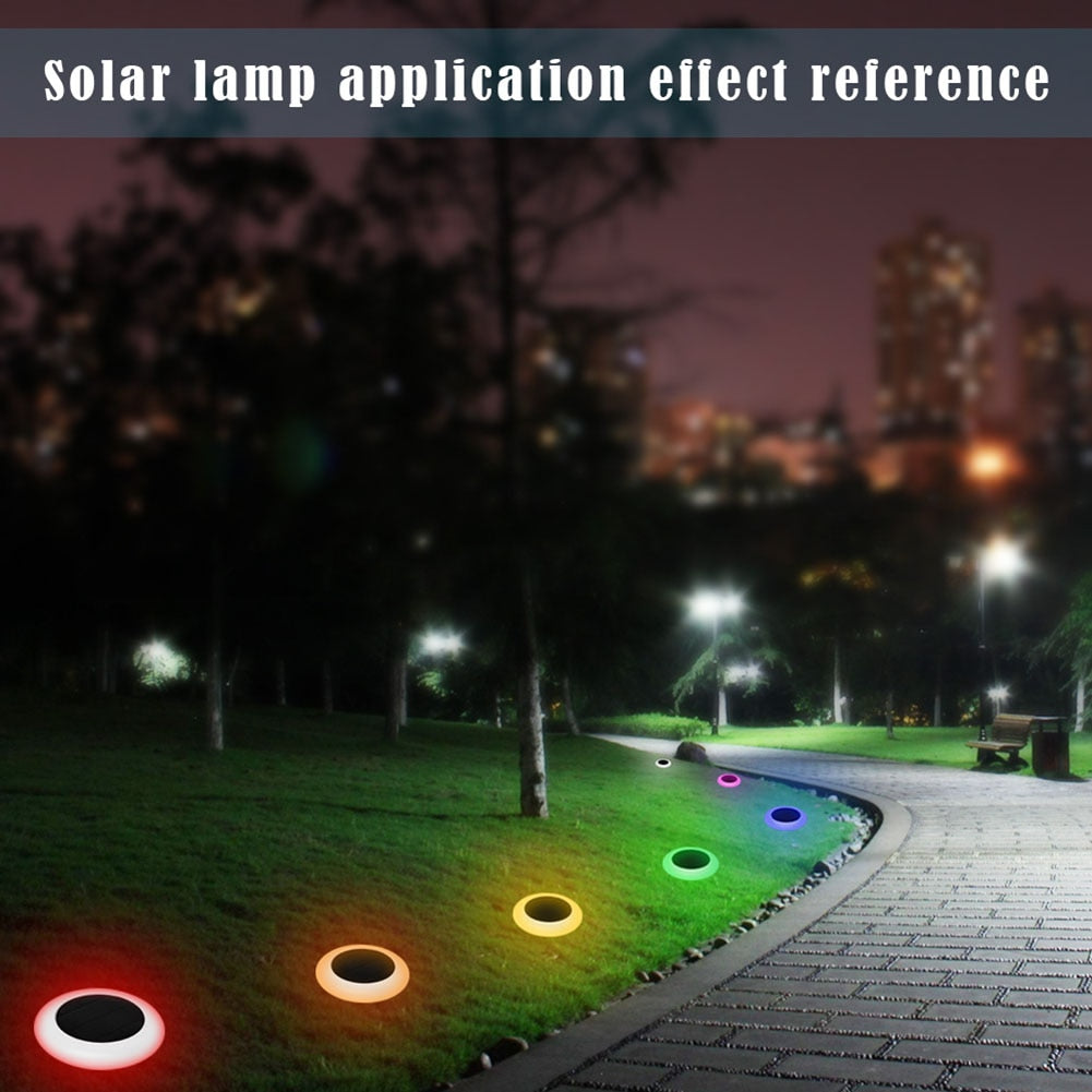 Waterproof Solar Panel Lawn Lamp Garden Yard Path Lawn Solar Lamps Outdoor Grounding Sun Light Built In Battery Colorful